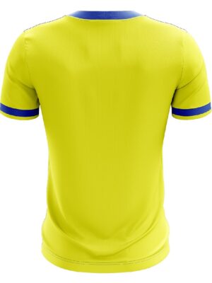 Badminton Polo Tshirt For Men | Custome Sports Clothing White Yellow & Blue Color