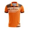 Polyester Collared Badminton T-Shirts for Men Orange Color