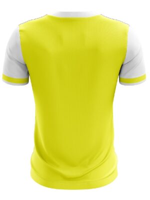 Mens Short Sleeve Collared Polo T-Shirts for Badminton Yellow Color