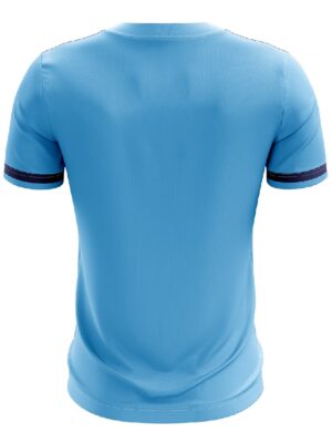 Mens Badminton T-Shirt Custom Printed Regular Fit Polo Sky Blue Jersey
