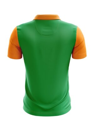 Sublimated Cricket Team Jersey Cricket T-shirt for Men Green & Orange Color