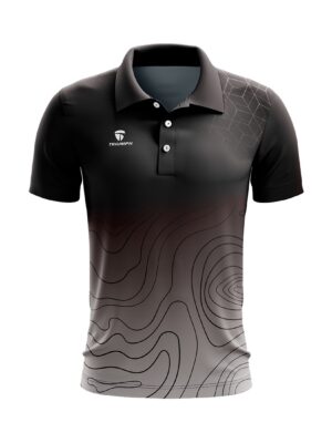 Cricket Polo Neck Jersey Cricket Sports Tshirt Black Color
