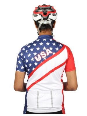 Men Cycling Jersey Road Bike Shirt Short Sleeve Breathable 100% Polyester