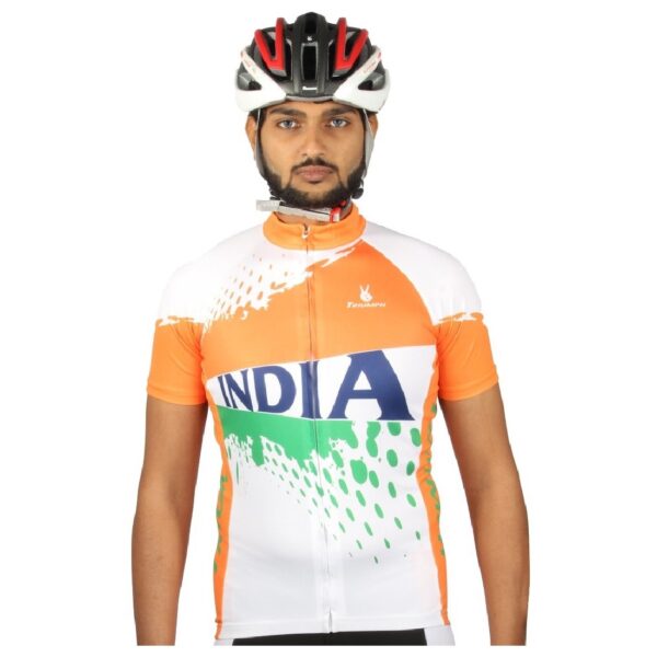 Men’s Cycling Jersey Short Sleeves Mountain Bike Shirt Top Reflective Pockets