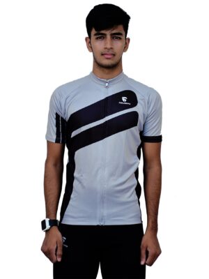 Cycling Jersey for Men | Custom Cycling Wear Grey & Black Color
