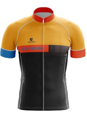 Cycling Jersey for Men | Customised Bicycle Apparel for Cyclist Black, Yellow, Red & Blue Color