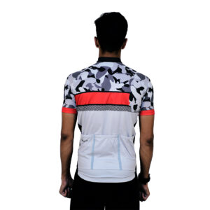 Cycling Team Jersey for Men White, Red & Black Color