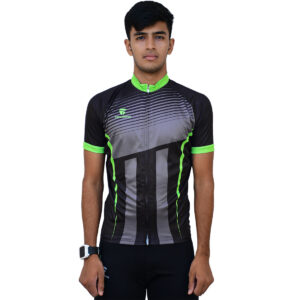 Cycling Team Jersey | Customize Jersey for Cyclist Black, Grey & Green Color