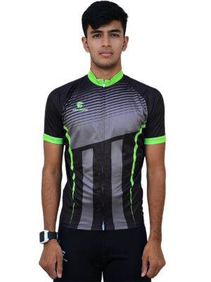Cycling Team Jersey | Customize Jersey for Cyclist Black, Grey & Green Color
