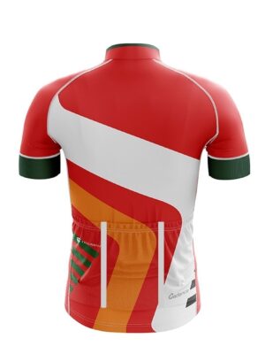 Custom Cycling Jersey for Men | Bicycle Clothing Red, White & Orange Color