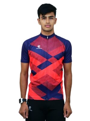 Quick Drying Cycling Jersey for Road Cyclist Blue & Pink Color