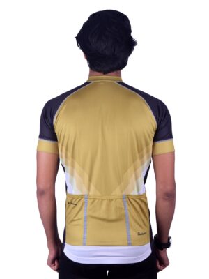 Cycling Jersey for Men | Add Name Number Team Logo White, Golden & Black Color