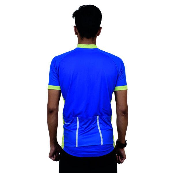 Professional Cycling Jersey for Men | Sports Clothing White, Blue & Green Color