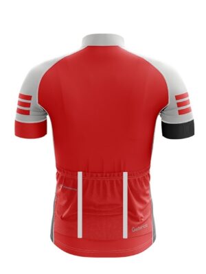 Mens Cycling Jersey | Bike Riding Tops Outdoor Cycling Clothing Grey & Red Color