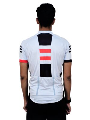 Professional Sublimated Mountain Bike Jersey White & Black Color