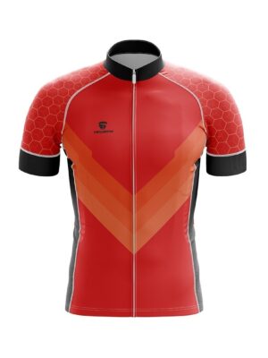 Professional Sublimated Cycling Jersey | Cyclist Outfit Red Color