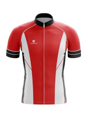 Sublimated Exclusive Cycling Jersey for Men Red, White & Black Color