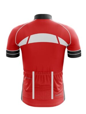 Sublimated Exclusive Cycling Jersey for Men Red, White & Black Color