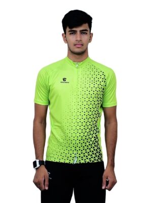 Custom Printed Bicycle Apparel | Cycling Jersey for Men Neon Green Color