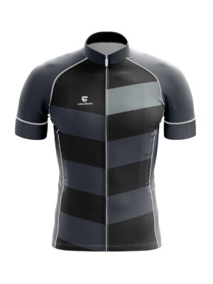 Customized Branded Cycling Jersey Online Black & Grey Color