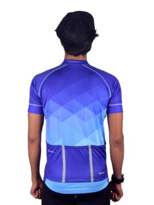 Sublimated Bicycle Gear Professional Cycling Jersey for Man Purple & Blue Color