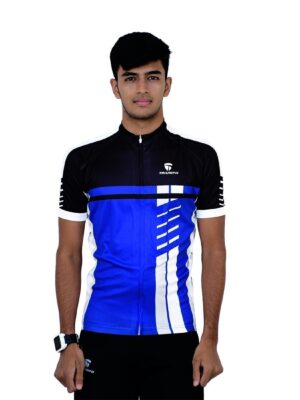 Custom Cycling Jersey | Cycle Jersey For Men Black & Blue Color