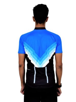 Sublimated Lightweight Cycling Jersey for Men Black, Blue & White Color