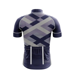 Men’s Road Cycling Half Sleeved Jersey Dark Purple & White Color