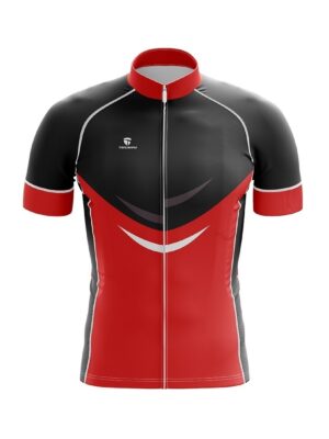 Men Cycling Jerseys | Customised Cycle Apparel for Boys Red & Black Color