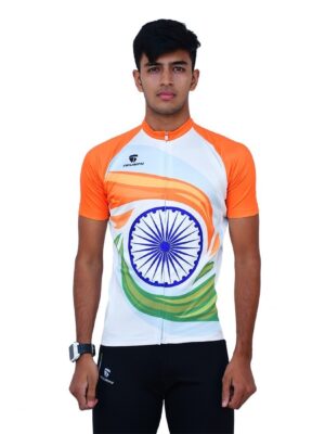India Republic | Independence Day Cycling Jersey for Men Indian Flag Color