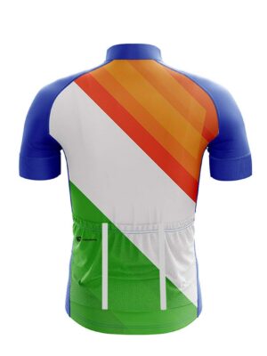 India Flag Printed Cycling Jersey Tri Color Cycling Clothes Indian Flag Color