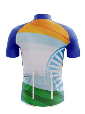 India Tri Colour Cycling Jersey for Men Indian Color