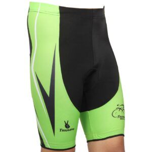 Men’s Cycling Shorts 3D Padded for Bicycle Riding Bike Biking Cycle - Green Black