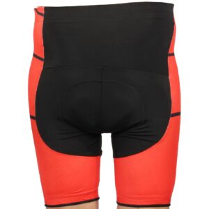 Men’s Cycle Shorts Biking Pants Gel Padding Bicycle Ride Bottoms for Road Bikie Red & Black