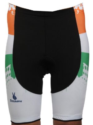 Mens / Womens Bike Shorts with 3D Padded, Custom Cycling Shorts Tri Color & Black