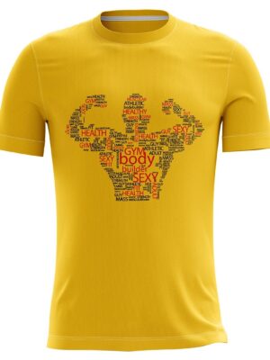 Gym Wear T-Shirts for Men | Custom Sportswear Yellow Color