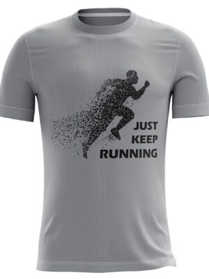 Workout T Shirts Short Sleeve Gym Bodybuilding Muscle Shirts Fitness Tee Tops Grey Color