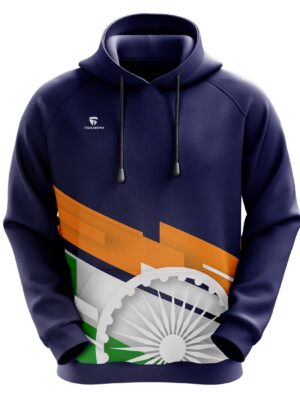 Independence / Republic Day Men’s Hoodies Tricolor Navy Blue Color