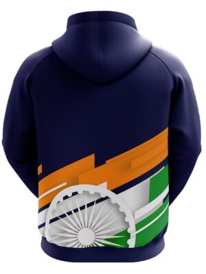 Independence / Republic Day Men’s Hoodies Tricolor Navy Blue Color