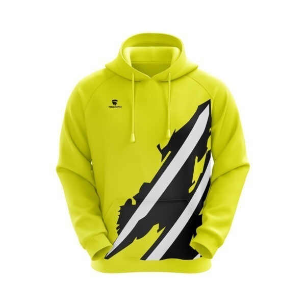 Men’s Printed Thermal Winter Hoodies Yellow & Black Color