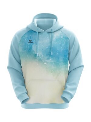 Unisex Winter Wear Hoodie Blue & White Color