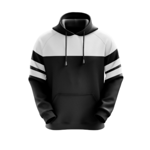 Men’s Printed Full Sublimated Hoodies Black & White Color