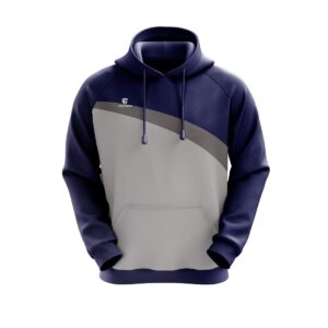 Men’s Personalised Hoodies | Custom Printed Hooded Navy Blue, Grey & White Color