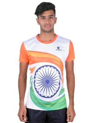 Stand Out this Independence and Republic Day! Shop T-Shirts Indian Tri White & Orange Color