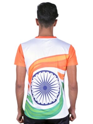 Stand Out this Independence and Republic Day! Shop T-Shirts Indian Tri White & Orange Color