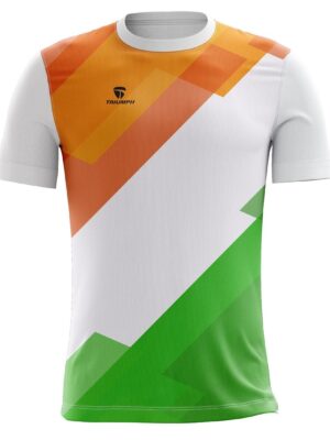 15Th August Dryfit Men’s Jersey Tees White Indian Tri Color