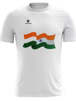 Republic Day Independence Day 15 August 26 January India Flag Printed t Shirt White India Tri Color