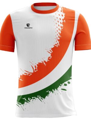 Celebrate with Style! Indian Independence and Republic Day T-Shirts White & Orange Indian Tri Color