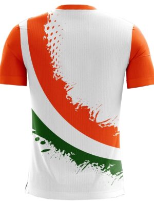 Celebrate with Style! Indian Independence and Republic Day T-Shirts White & Orange Indian Tri Color