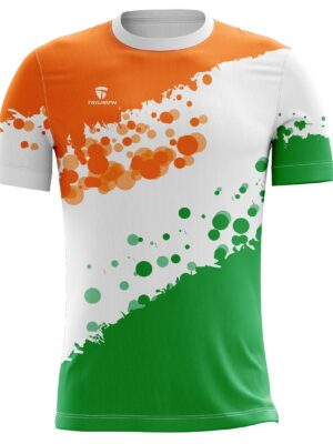 Indian Tricolor Full Printed Mens Casual T-shirt | Boys Jersey Indian Indian Tri Color